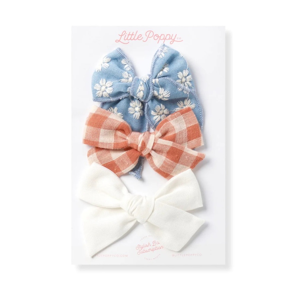 Little Poppy Co The Aria Bow Clip Set - August 2022